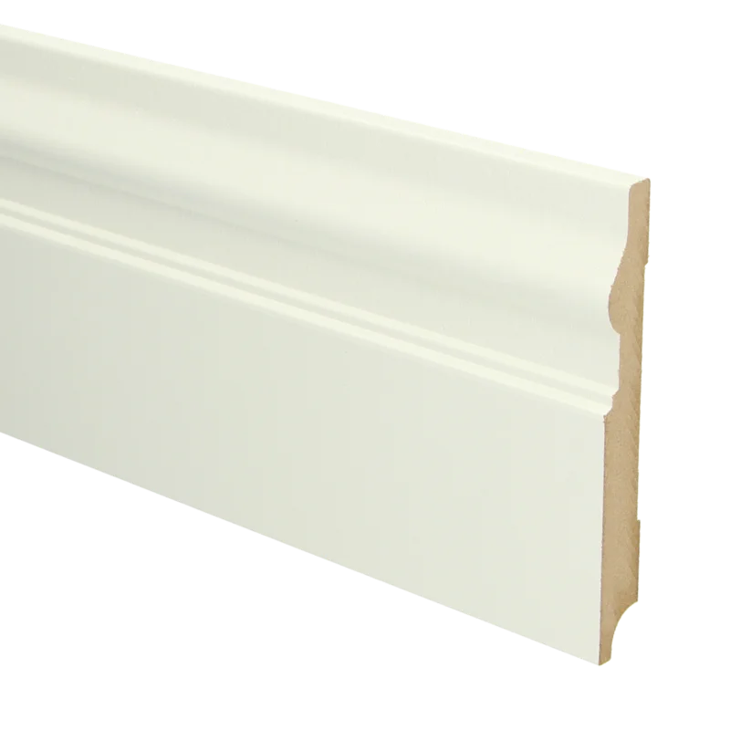 Finale Uitverkoop MDF Renaissance Plint 190x18 RAL 9010 Zuiver Wit 16069